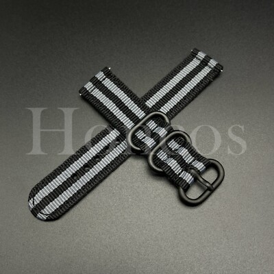 18 20 22 MM Nylon Canvas Watch Band Strap Quick Release Fits for Casioak BLK/GRY