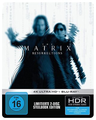 THE MATRIX RESURRECTIONS 4K ULTRA HD + BLU-RAY LIMIT. 2-DISC STEELBOOK; NEU; OVP