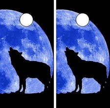 C147 Wolf Cornhole Board Wrap LAMINATED Wraps Decals Vinyl Sticker