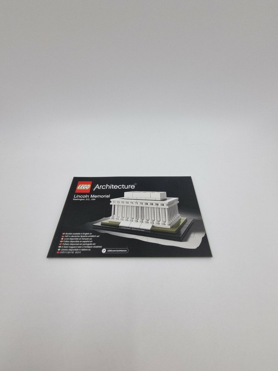Lego lincoln memorial 21022 ARCHITECTURE INSTRUCTIONS ONLY New (A11)