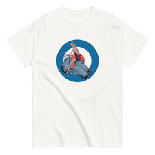 Camiseta Retro Scooter Niña 100% Algodón Mods Pin-up Target Roundel Ska Unisex