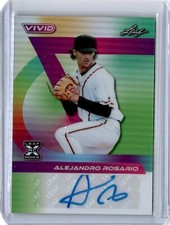 2024 Leaf Vivid Green Prismatic Alejandro Rosario Auto 2/4 (B82) Rangers