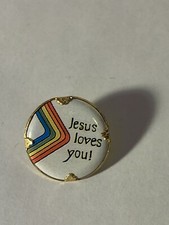 10 Religious Lapel Pins: Jesus Loves you, Crosses Decolores, Methodist Men, XMas