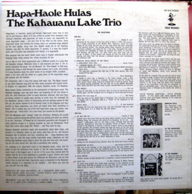 Kahauana - The Kahauanu Lake Trio, Hapa-Haole Hulas (Vinyl LP) | eBay