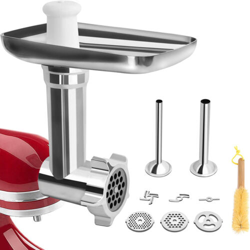 Stainless Steel Food Grinder Attachment Meat Grinding Kitchen Aid Stand Mixer AU - Picture 1 of 6