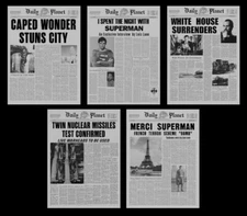 DC 1978 Superman Movie Daily Planet Newspaper Prop Poster Replicas Collection