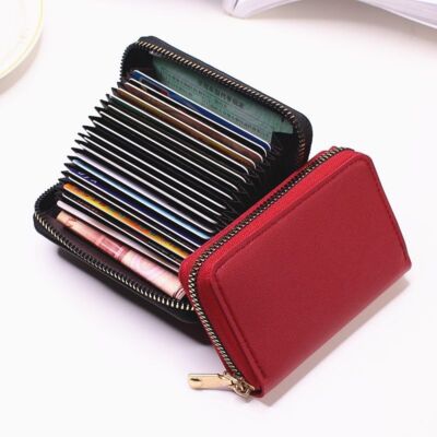Black Color Coin Purse Wallets Men Women Classic Leather Card