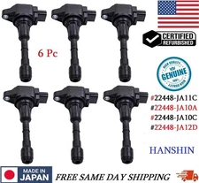 ✅GENUINE HANSHIN x6 Ignition Coils For 06-21 INFINITI & NISSAN   3.5L 3.7L V6