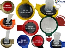 SET DECKEL + SCHL&Uuml;SSEL ZU KANISTER DIN 38 45 55 60 mm VERSCHLUSS &Ouml;FFNER LID OPEN