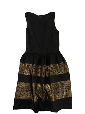 Womens Little Black Dress With Gold Accents Size Small Sleeveless | eBay Womens Little Black Dress With Gold Accents Size Small Sleeveless | eBay