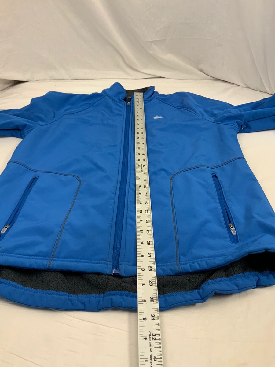 Asics Jacket L Blue Full Zip Pockets Insulated Long Sleeve Asics Jacket L Blue Full Zip Pockets Insulated Long Sleeve