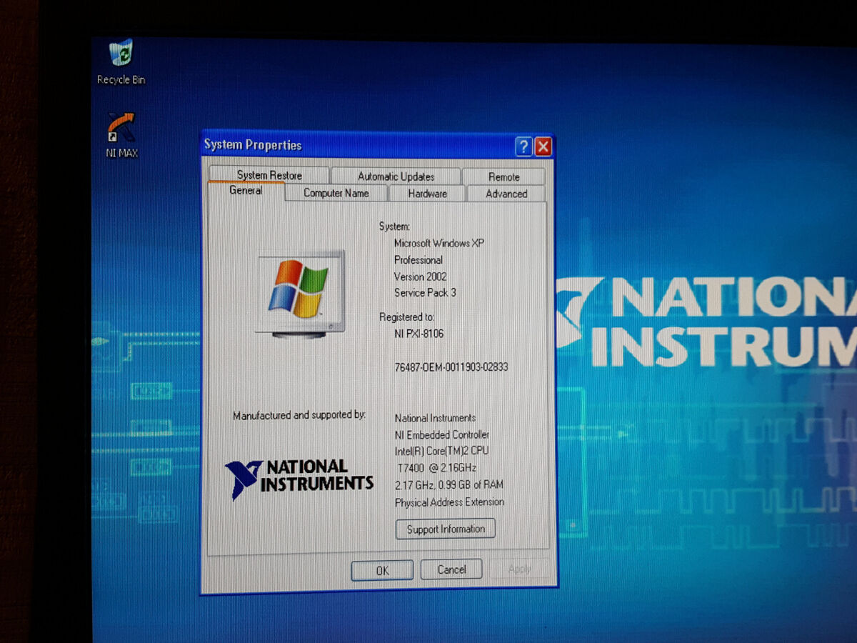 National Instruments NI PXI-8106 Embedded Controller National Instruments NI PXI-8106 Embedded Controller