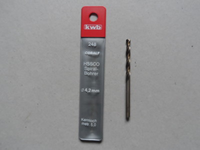 17 St. HSS Spiralbohrer Kobalt 4,2mm