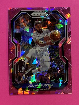 2020-21 Panini Prizm DJ Augustin Pink Cracked Ice Prizm SP #161 Orlando Magic