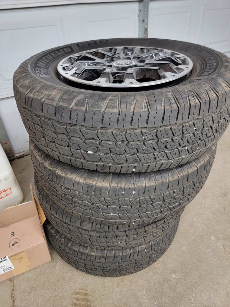 USトヨタ タンドラ純正 275/65r18 MICHELIN 4本 2022 Toyota TRD Tundra black rims oem 6x5.5 wheels Michelin tires