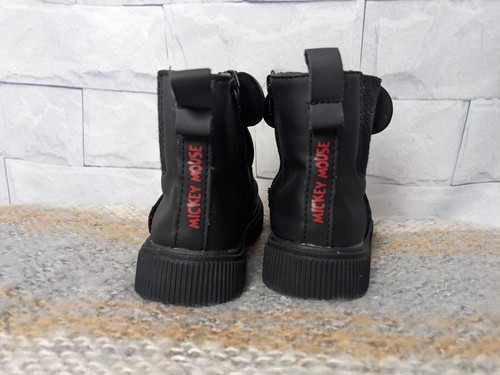 Botas Disney Baby Zara negras lisas Mickey Mouse con cremallera talla US 6 - Imagen 3 de 10