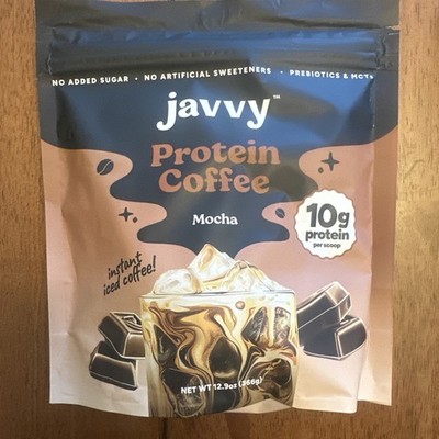 Javvy Protein Coffee Instant iced Coffee Mocha 12.9 oz Sealed Exp 9/27 New