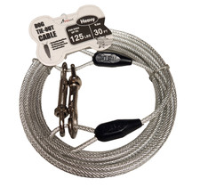 Tie Out Cable for Heavy Dogs up to 125 Pounds 30Ft Reflective