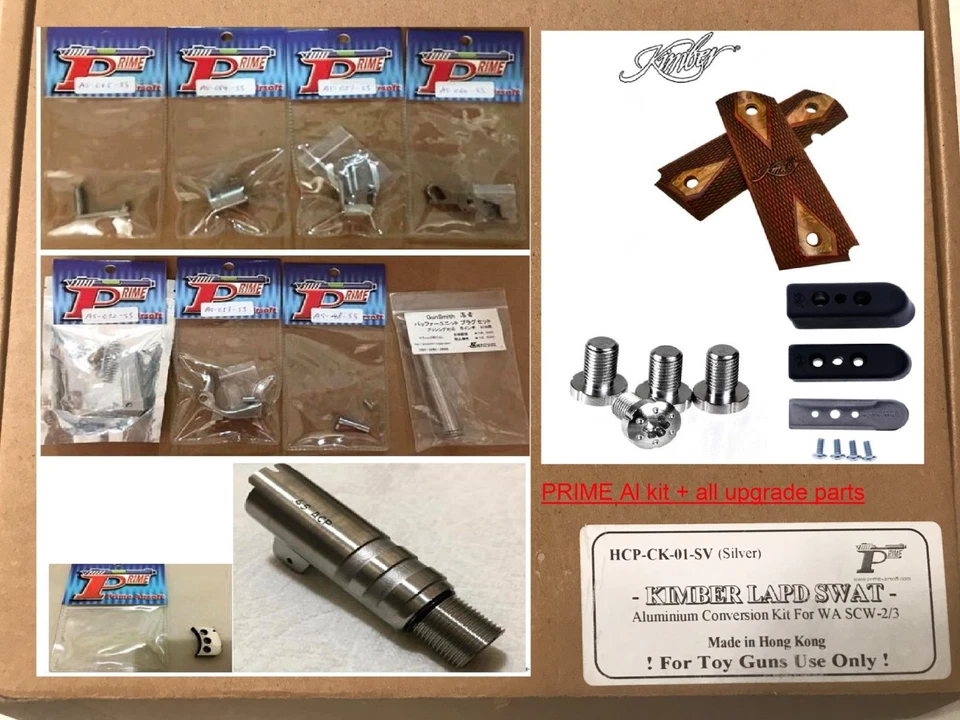 完全升级的 Western Arms 软弹气枪 GBB 金伯 1911 全数控 AL/钢零件 — 第 4/4 张图片