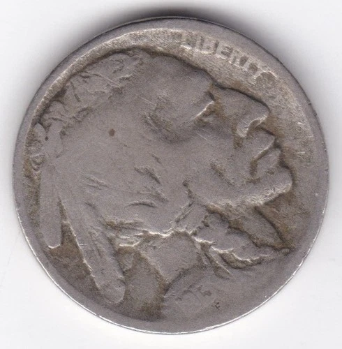 1913-P 5C Type 2 Flat Ground Indian Head Buffalo Nickel