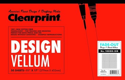 Clearprint 1000HP Design Drawing Vellum 17x 11 Pad of 50 Sheets NIP