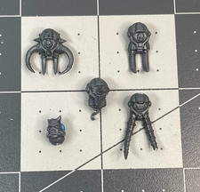 40K CHAOS SPACE MARINE TERMINATOR HEADS x5 bits lot 2 GW helmets bitz AF26