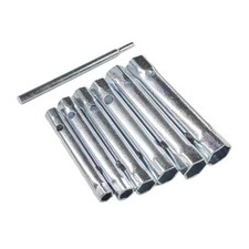 7PCS Plumbers Spanner Wrench Set, 8-19mm Dual-Ended Wrench Socket Plumber Back