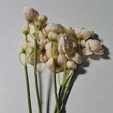 Artificial Ranunculus Fabric Stem Decorative Flower Spray