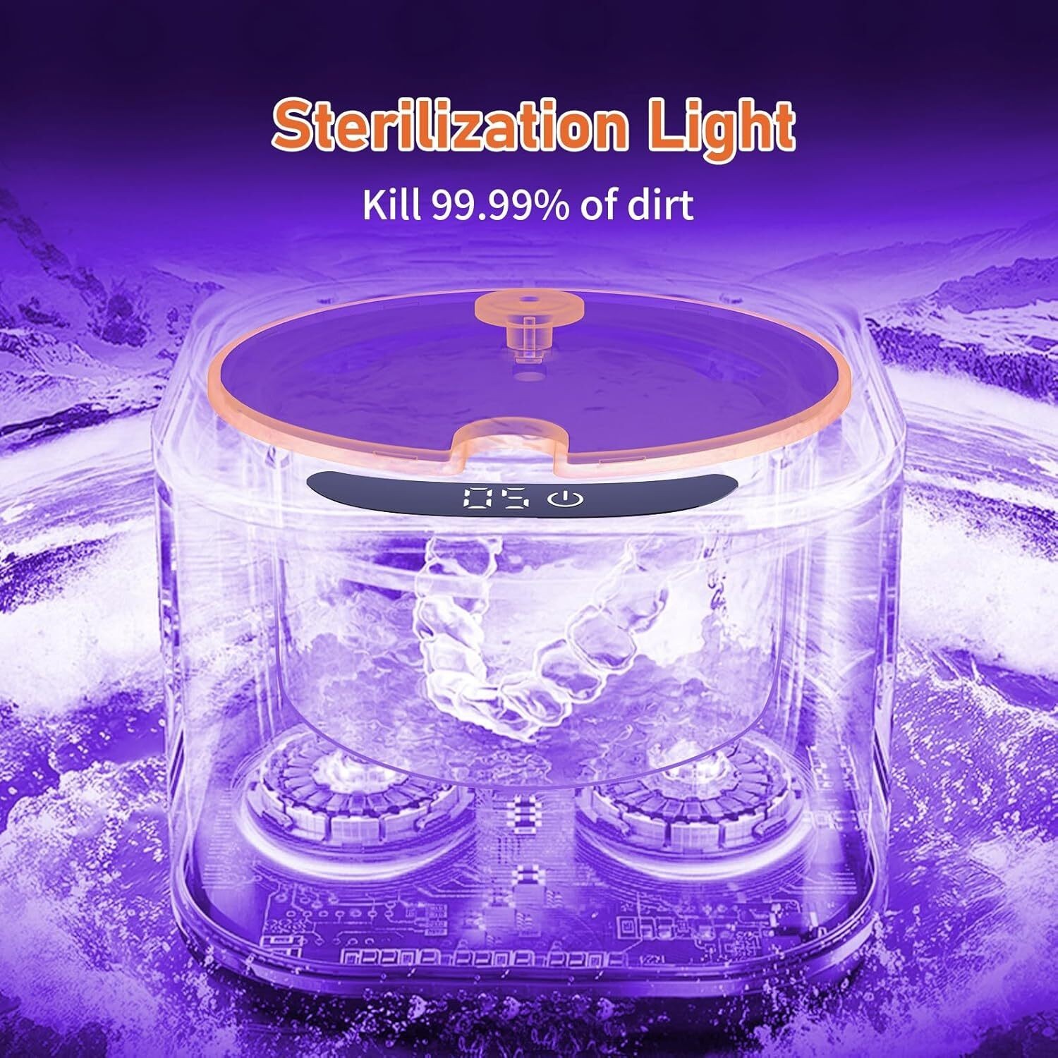 Ultrasonic Retainer Cleaner Machine - 45kHz for Dentures/Aligners/Jewelry Gifts