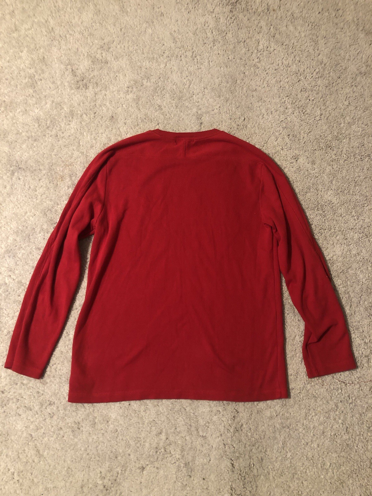 Polo Ralph Lauren Waffle Knit Shirt Boys XL Youth Long Sleeve Red Thermal Stains thumbnail 10