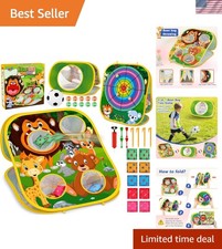 Animal Bean Bag Toss Game - 2 in 1 Fun for Kids Age 3-6, Perfect for Parties