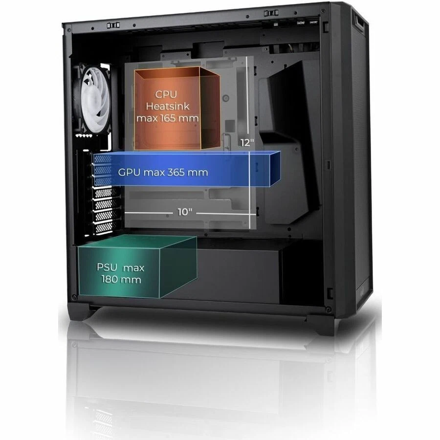 In Win IW-CS-D5BLK-1AN120 Gaming Computer Case - Image 3 of 4