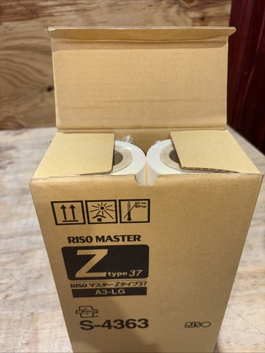 RISO Master Z Type 37 S-4363 A3-LG 2 Rolls Sealed In Box - Photo 4/4