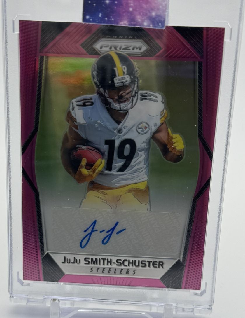 JuJu Smith-Schuster Panini Prizm Rookie Autographs #JJ Pink