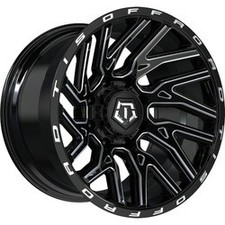 22x12 Tis 554bm Gloss Black Milled Wheels 6x1356x5.5 -44mm Set Of 4