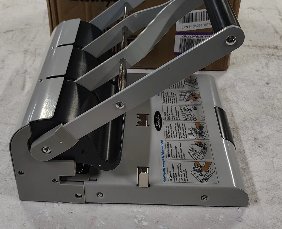 Пробойник Swingline 3 отверстия высокопрочный, емкость 160 листов перфоратор 3 кольца - Изображение 3 из 4