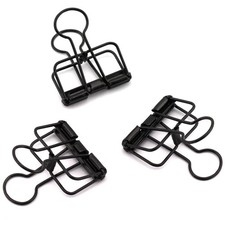 12-Pack Medium Metal Wire Binder Clips, Office Supplier School Accessories,Co...