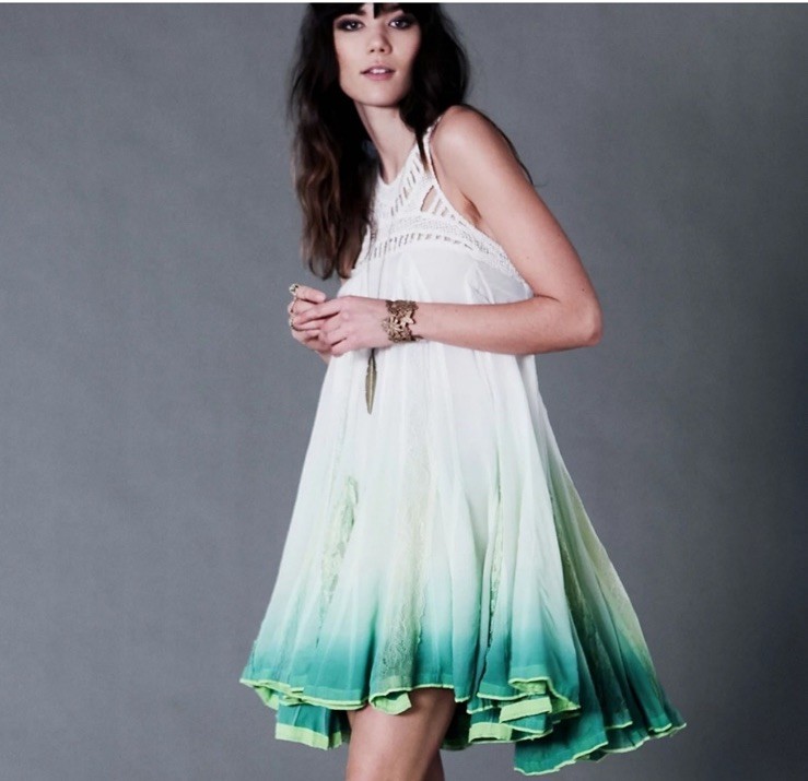 Free People FP One Sweet Upon the Seat Amy Dip Dye Dress Size XS Mini