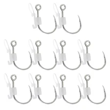 10pcs Luminous Barbed Fishing Hooks Designed for Live Shrimp and Night Fishing