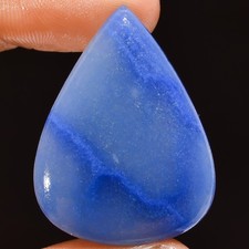 Natural Blue Aventurine Pear Shape Cabochon Gemstone 34.5 Ct 35X26X4 mm GC-28943