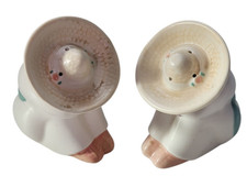 Vintage Sleeping Mexican Men Sombrero Salt and Pepper Shakers 4.5"
