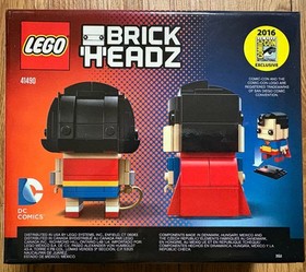 LEGO DC Brick Headz Superman Wonder Woman 41490 SDCC 2016 SAMPLE, Not Sealed