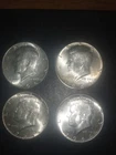 Lot of 4 1964 Kennedy Half , 90% Silver, BU Condition