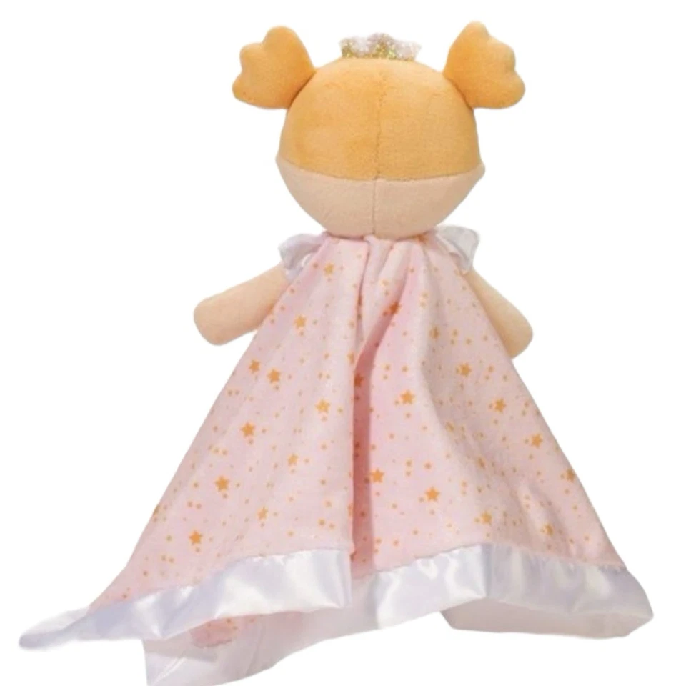Douglas Baby Lovey Princesa Noa Rosa Blanco Borde Satinado Manta de Seguridad Juguete de Peluche Foto 3 de 4