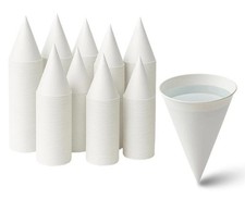 Disposable 4oz Water Cooler Paper Cone Cups Biodegradable Slush Sorbet Cones Cup
