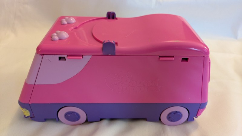 Vintage POUND PUPPIES SUPER PLAY VAN DELUXE PLAYSET  1995 GALOOB Pink Purple