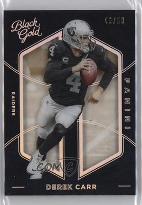 2016 Panini Black Gold Holo White Gold 46/50 Derek Carr #57 1u6