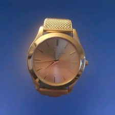 Michael Kors Mens MK-8625 Gold Slim Runway Stainless Steel Casual Wristwatch