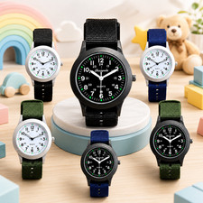 New Arrival Kids Nylon Strap Watch Cute Birthday Christmas Gift for Boys Girls
