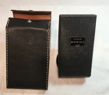 Vintage Spiratone Mirrotach Mirror Screw Mount Made in Japan, with leather case